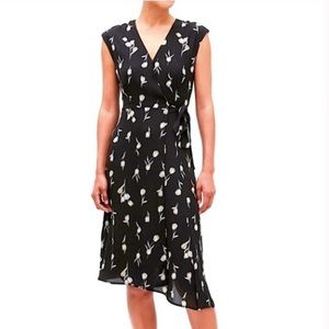 Banana Republic Wrap Dress | Womens Sz 6 | black floral